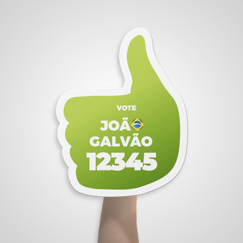 Placa Mãozinha | CARTÃO 500G | 4/0 | Mod. JOINHA